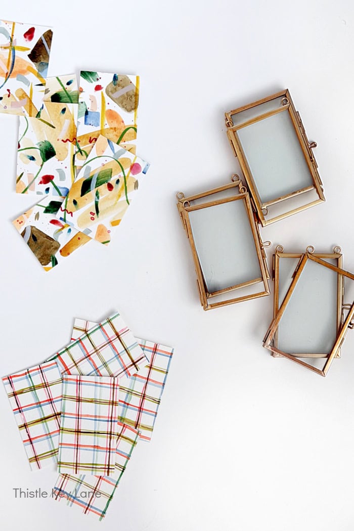 Art for the front and back of ornaments. Frame Abstract Ornaments.