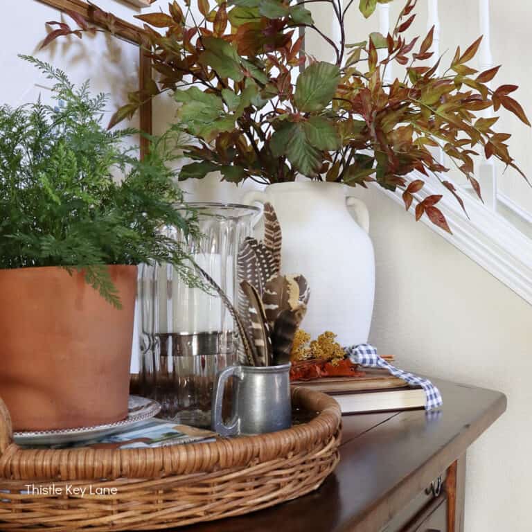 Early Fall Entry Table With Greenery