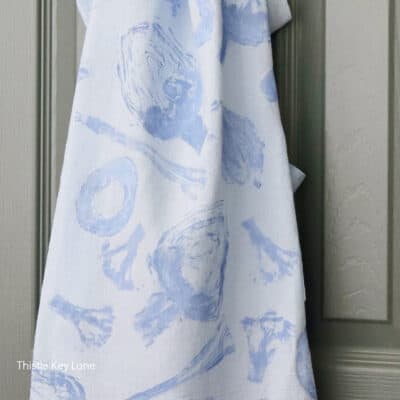DIY Vegetable Stamped Apron