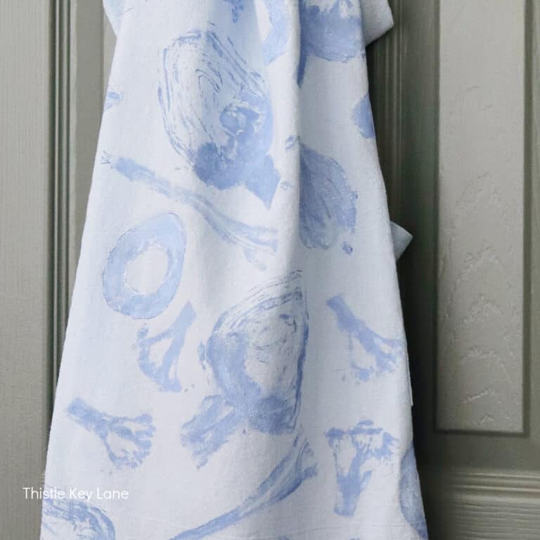 DIY Vegetable Stamped Apron