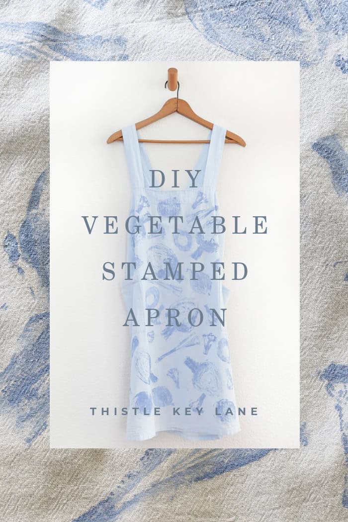 DIY Vegetable Stamped Apron.