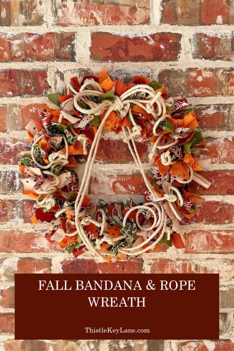 Create A Fall Rope And Bandana Wreath.